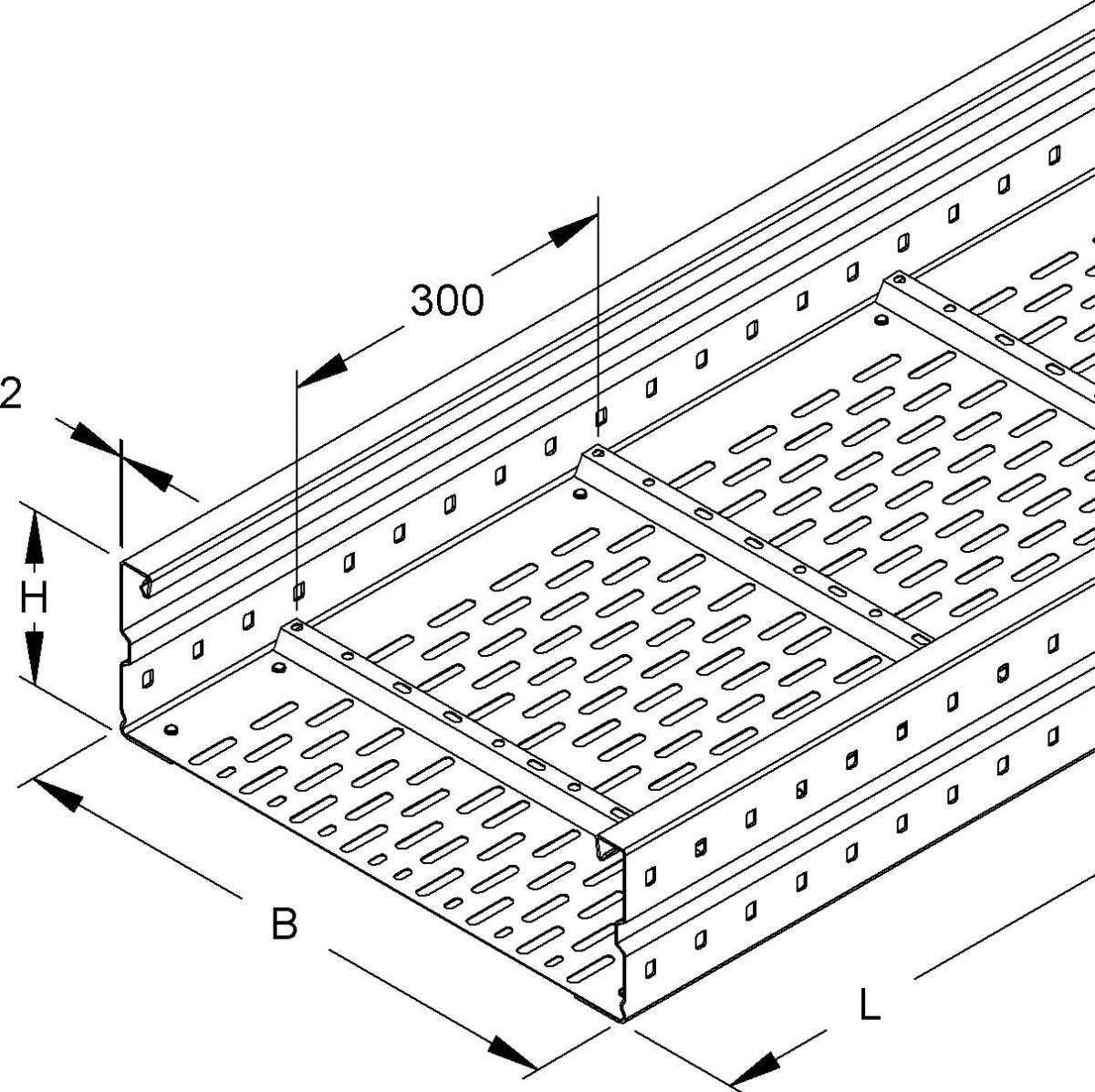 Weitspannkabelrinne WRLM 150.200/3