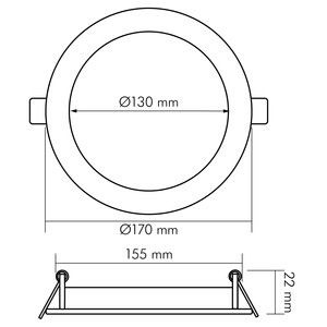 LED-Panel Flat IP44 1571435011