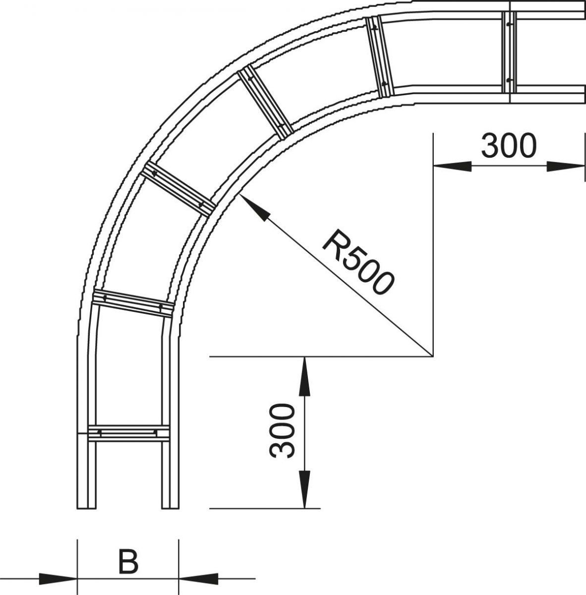 Bogen 90 Grad WLB 90 163 FT