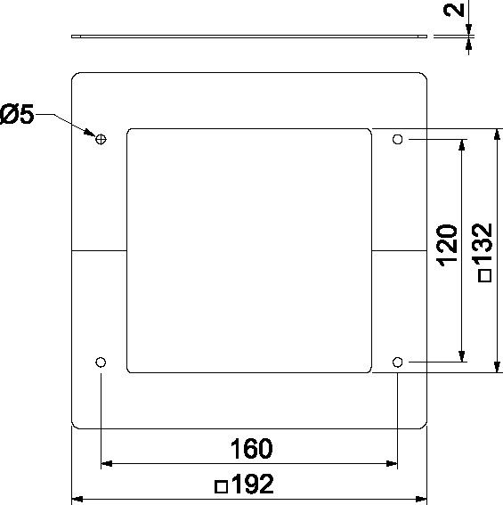 Deckenblende DBP130130RW