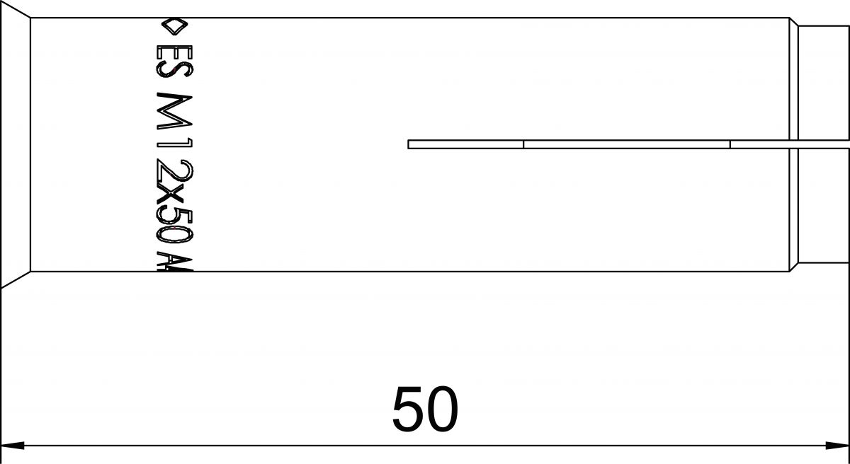 Einschlaganker ES ES M 12x50 A4