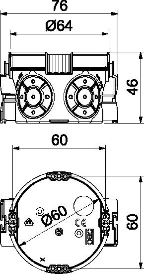 Gerätedose UP UG 46-GS-L