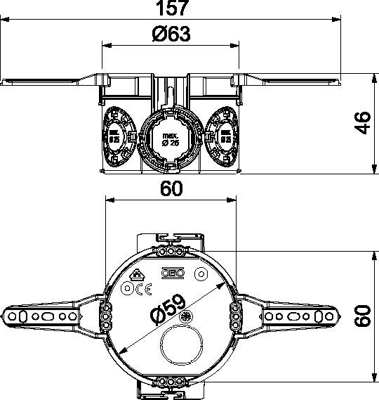 Gerätedose UP UG 46-NL
