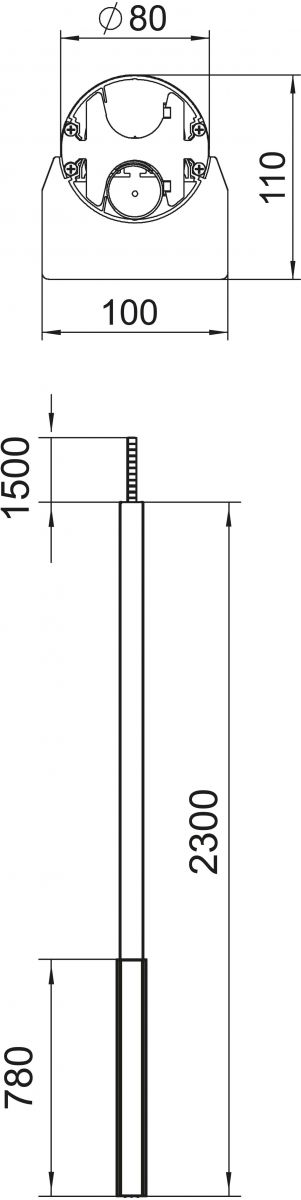 Installationssäule ISS110100FRW