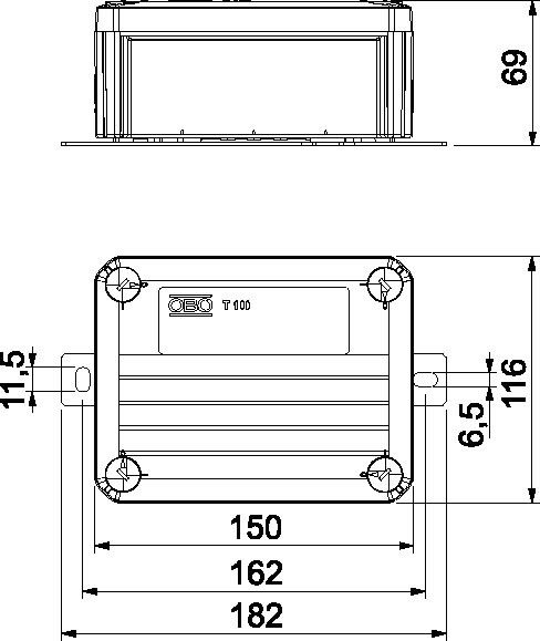 Kabelabzweigkasten T100E 0VA