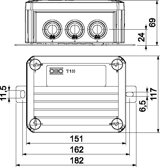 Kabelabzweigkasten T100ED 06AF