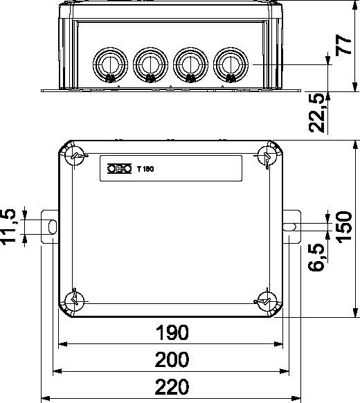 Kabelabzweigkasten T160ED 10-2A