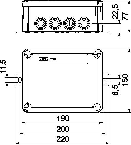 Kabelabzweigkasten T160ED 10A2F