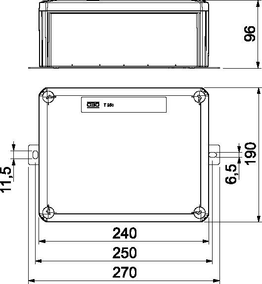 Kabelabzweigkasten T250E 0VA