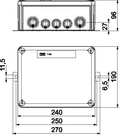 Kabelabzweigkasten T250ED 16AF