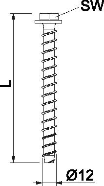 Sechskantanker MMS+ SS12x105 A4