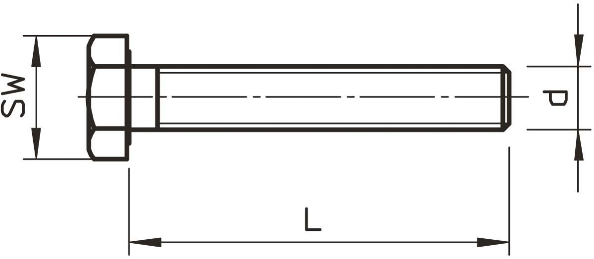 Sechskantschraube SKS M12x60 ZL