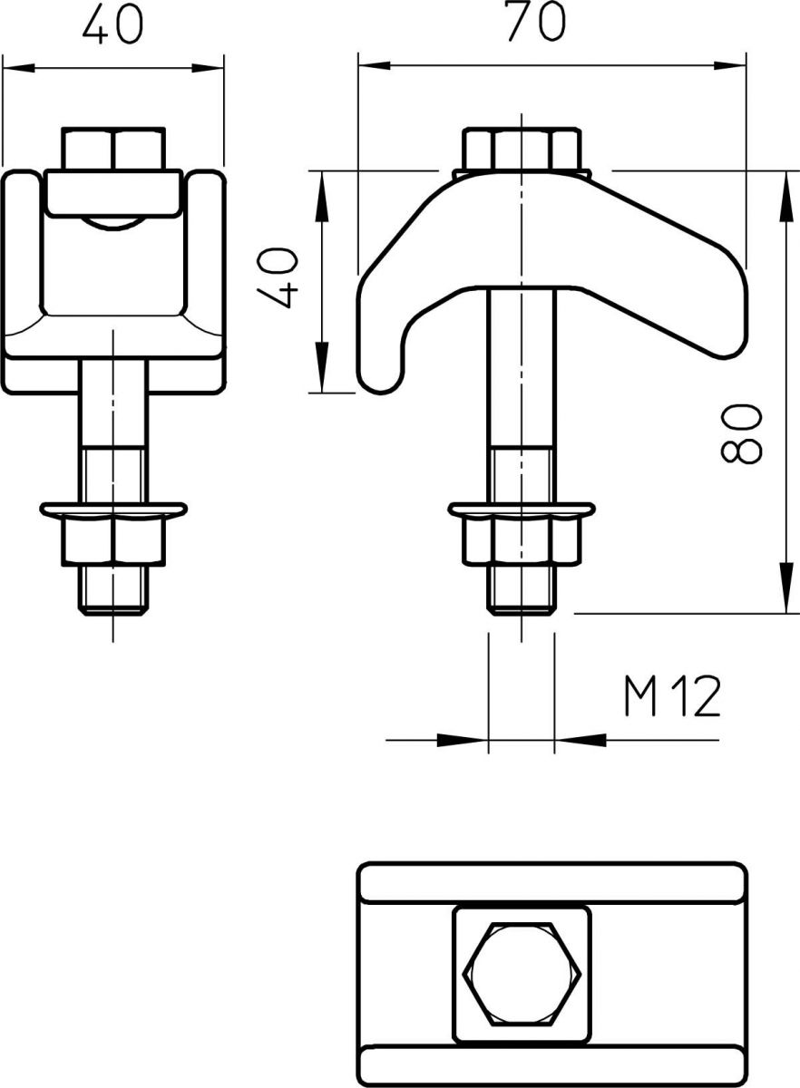 Spannklaue schwer TKS-S-30 FTK LGR