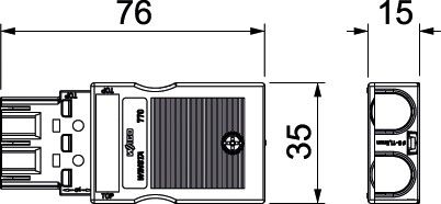 Steckerteil ST-WIN 3P SW