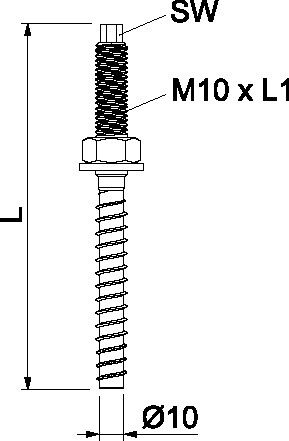 Vorsteckanker MMS+ V 10x110