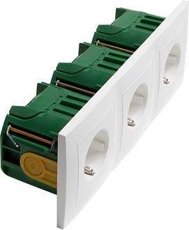 Dreifach Steckdose SCHUKO H 11.6613/673.02 GE Dreifach Steckdose SCHUKO H 11.6613/673.02 GE
