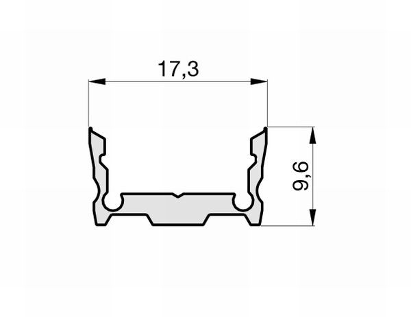 Aufbau-Aluminium-Profil TRPA2512