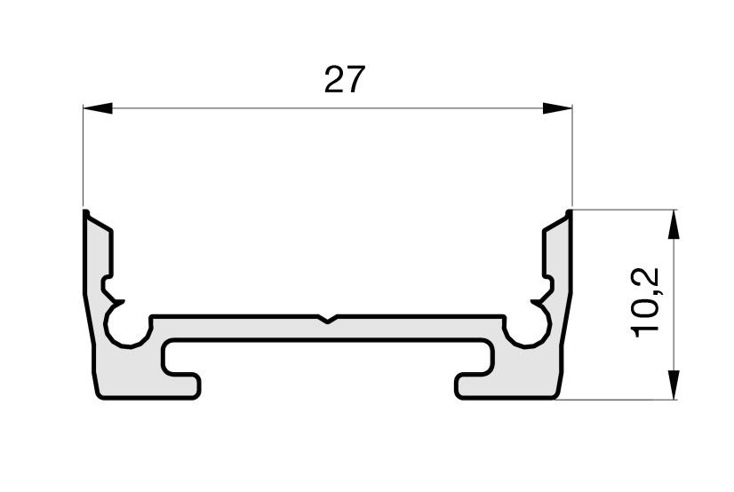 Aufbau-Aluminium-Profil TRPA2552