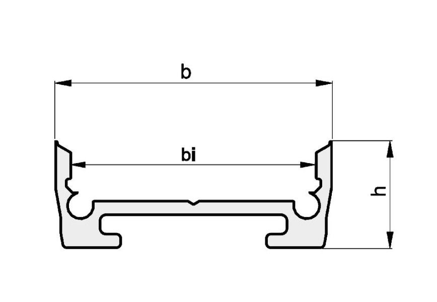 Aufbau-Aluminium-Profil TRPA2552