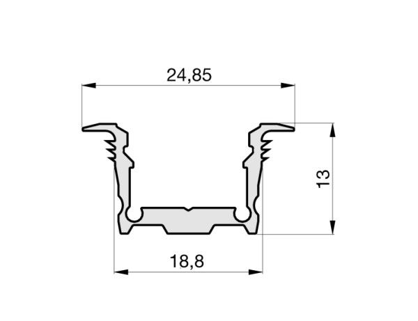 Einbau-Aluminium-Profil TRPA2522