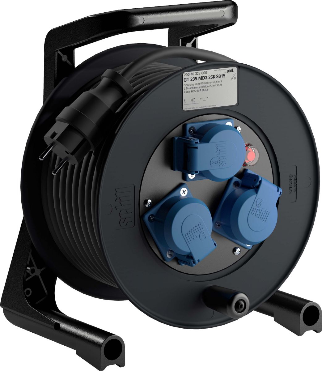 Spezialgummi-Kabeltrommel GT 235.MD3.25KG315