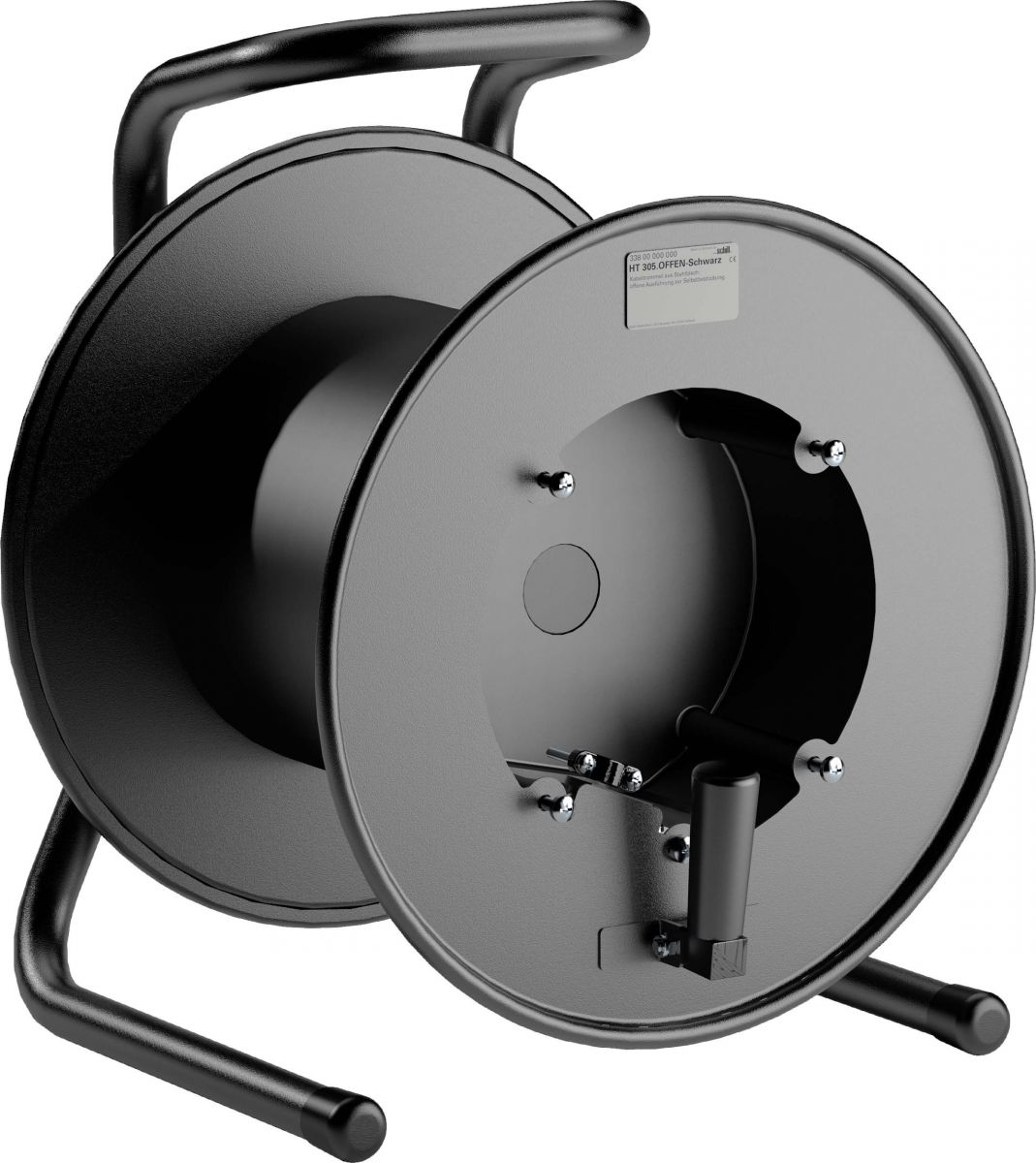 Stahlblech-Kabeltrommel HT 305.OFFEN SCHWAR