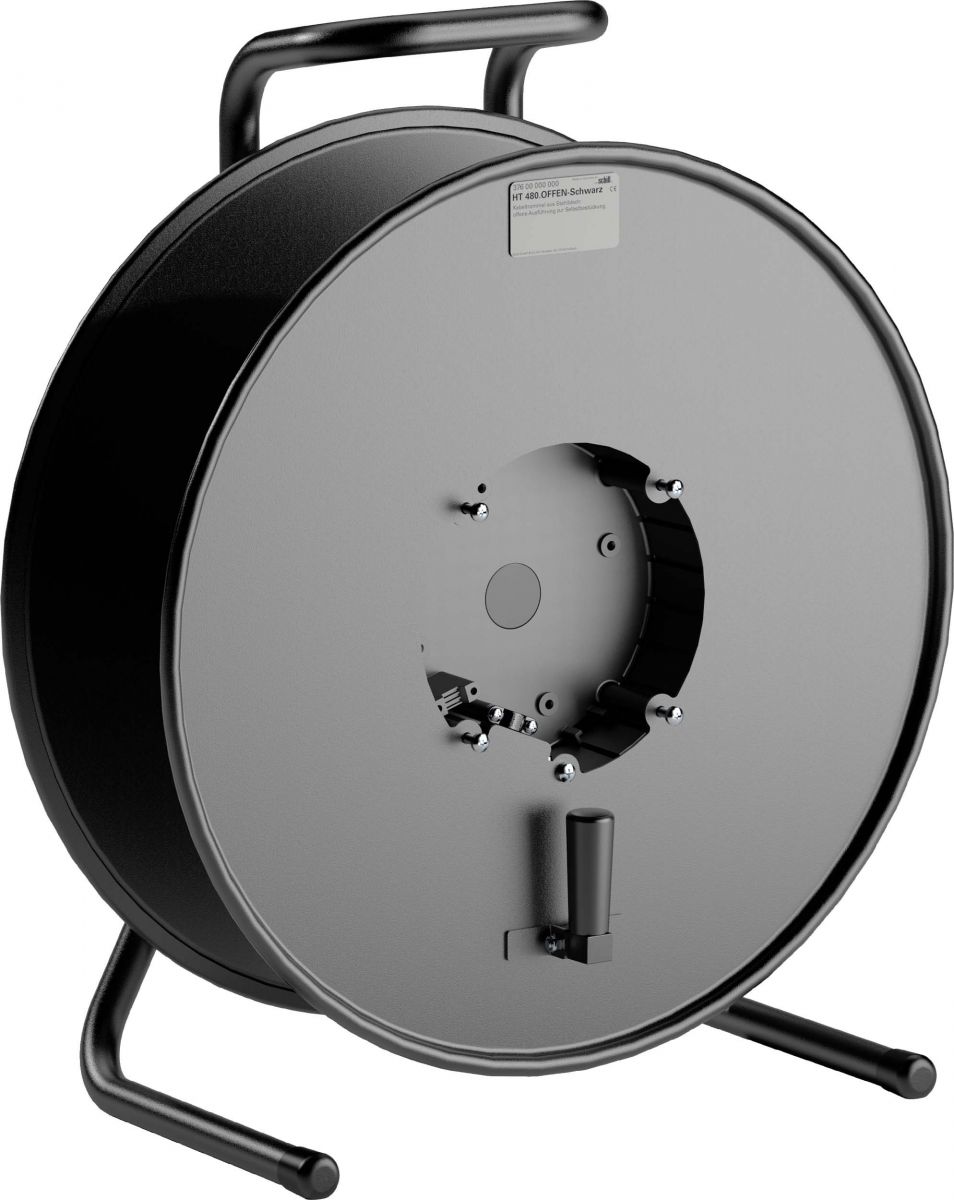 Stahlblech-Kabeltrommel HT 480.OFFEN-SCHWARZ