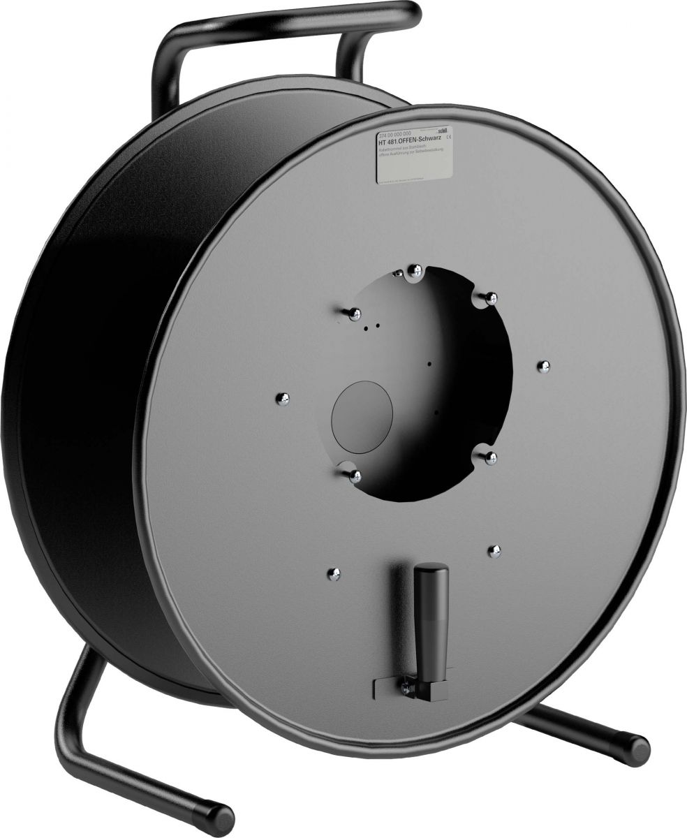 Stahlblech-Kabeltrommel HT 481.OFFEN-SCHWARZ