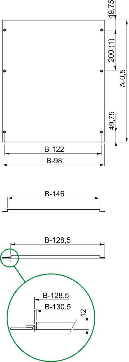 Frontplatte Vollblech NSYMPCH206 Frontplatte Vollblech NSYMPCH206