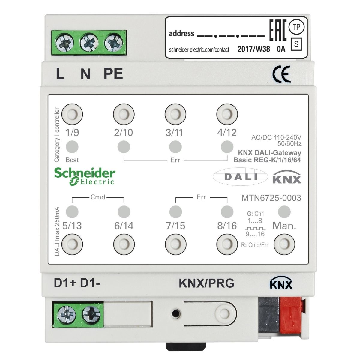 KNX DALI-Gateway Basic MTN6725-0003 KNX DALI-Gateway Basic MTN6725-0003