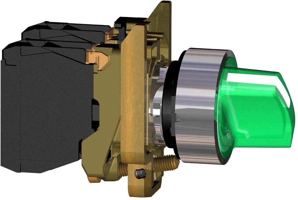 Leuchtwahlschalter XB4BK133M5