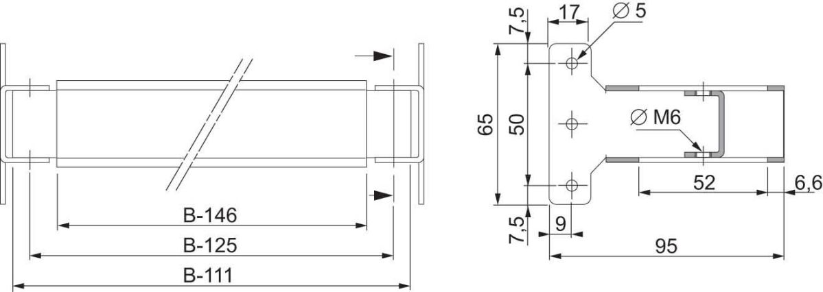 Montagewinkel+DIN-Schiene NSYMFSC60D Montagewinkel+DIN-Schiene NSYMFSC60D