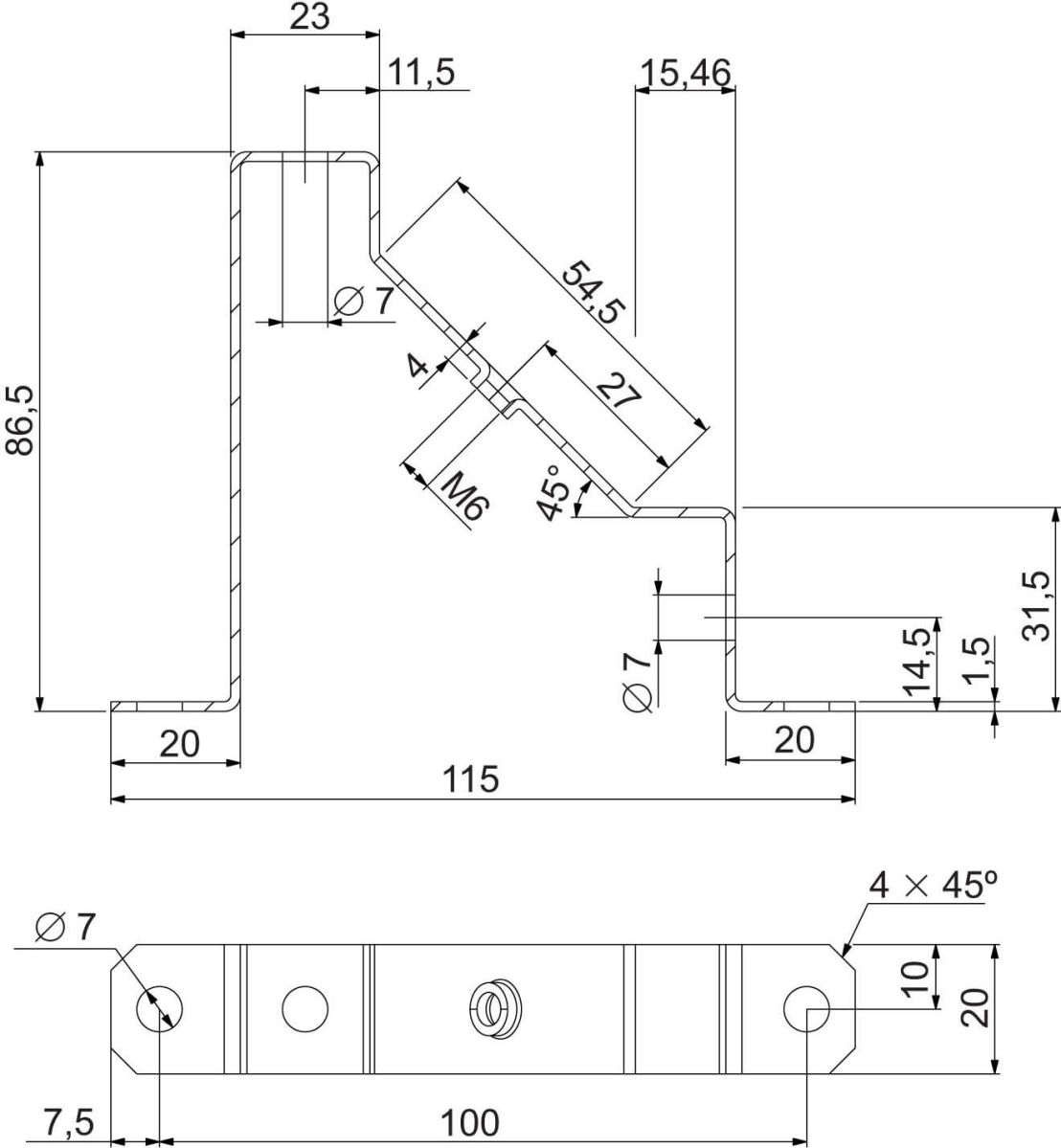 Winkel SF/SM NSYFB45