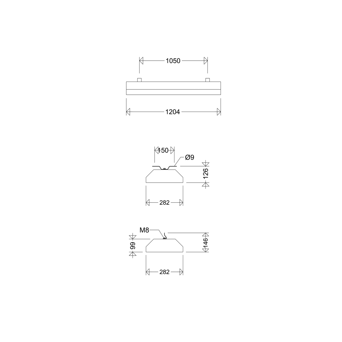 EX-LED-Stahlblechleuchte nD822 12L60