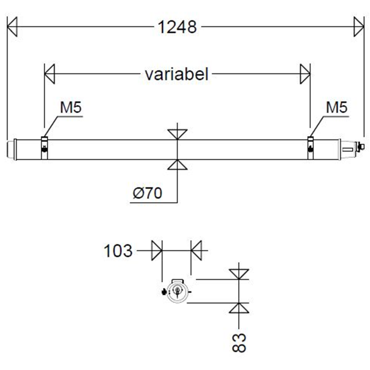 LED-Rohrleuchte 107 12L42 XR