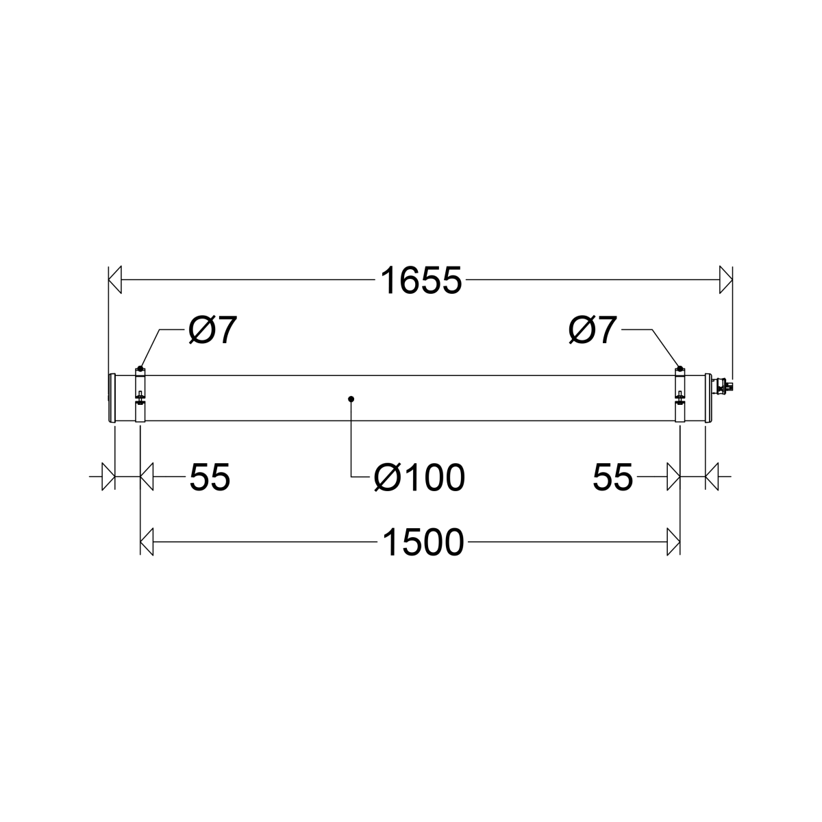 LED-Rohrleuchte PMMA 110 15L60