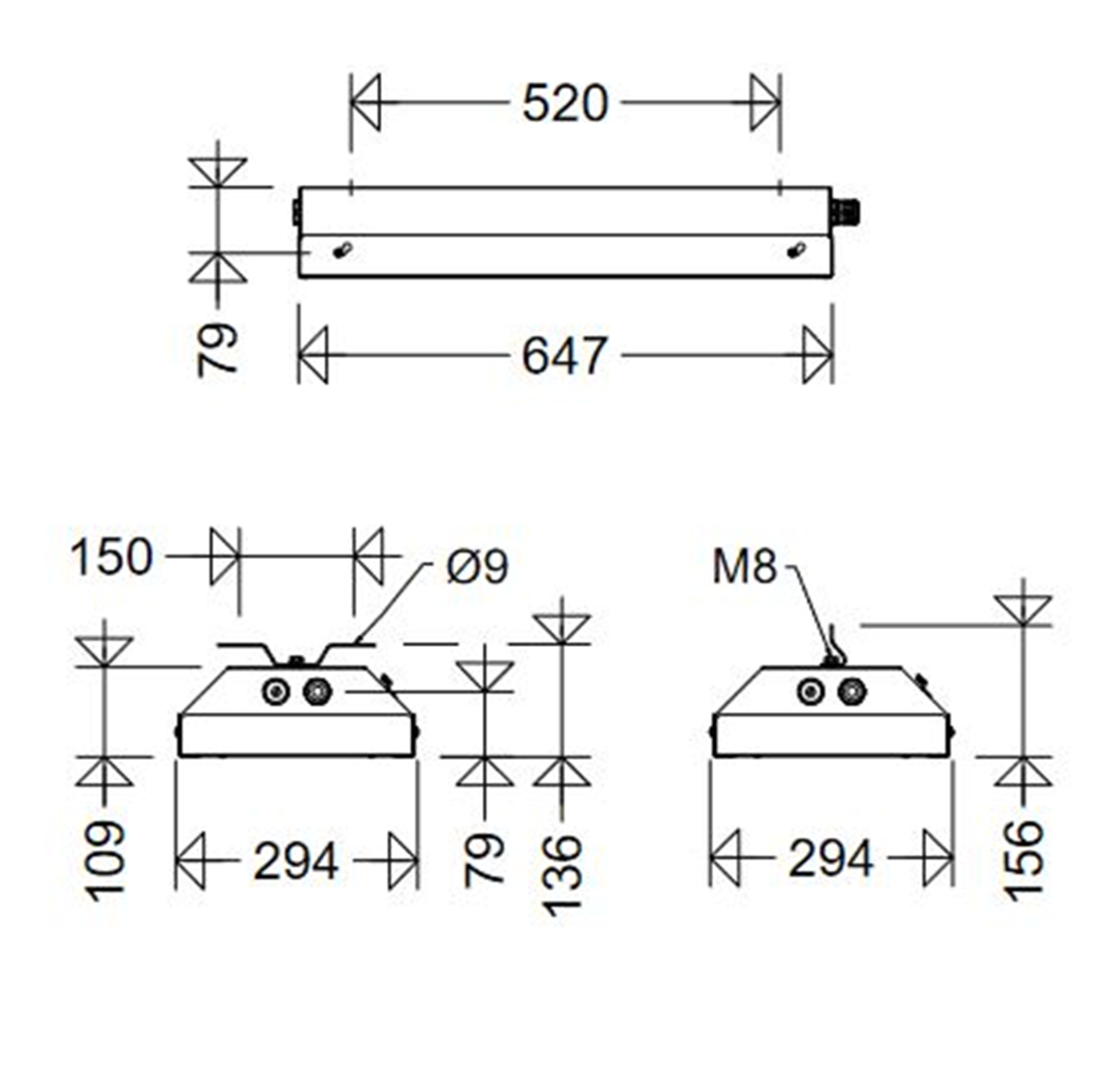 LED-Stahlblechleuchte 185 06L30 SSK