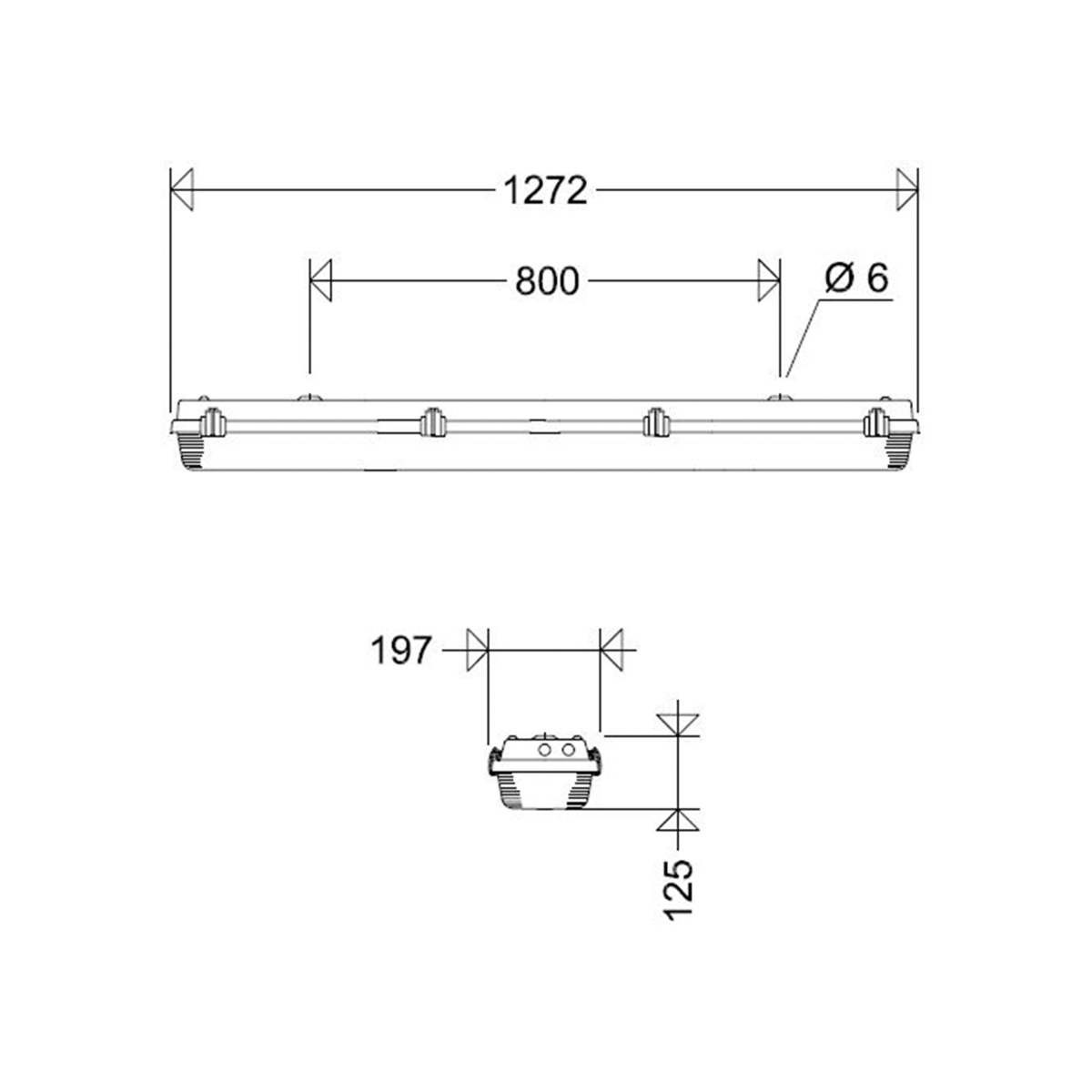 LED-Wannenleuchte 162 12L120 LM