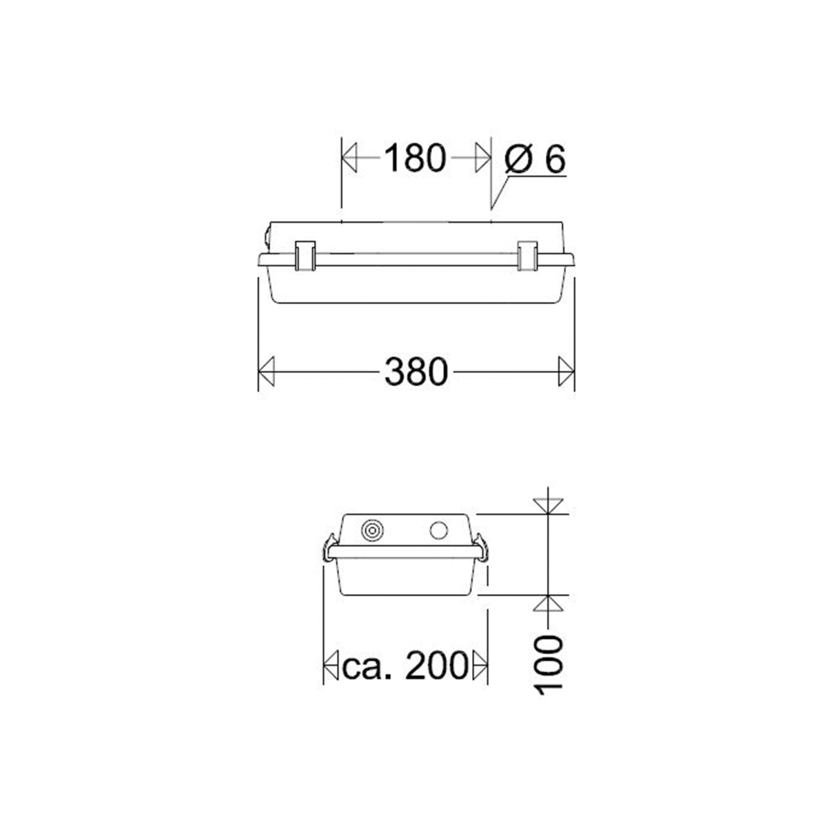LED-Wannenleuchte 164KL L08G2