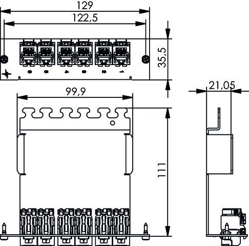 3 HU/7 PU Frontplatte 100006986