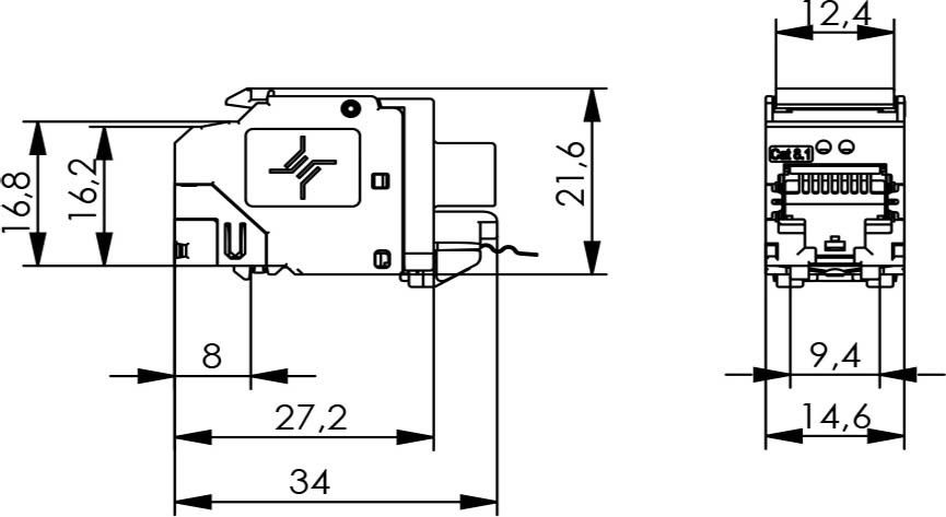 AMJ Modul Cat8.1 RJ45 100023211