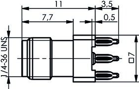 SMA-Buchse für LTP 50Ohm J01151A0331