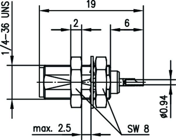 SMA-Einbaubuchse AU J01151A0531