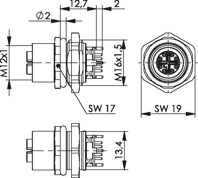 STX M12x1 EBB X-kod. 100007429