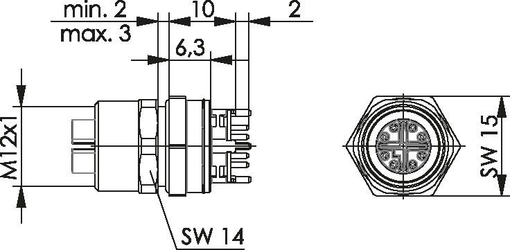 STX M12x1 EBB X-kod. 100007548