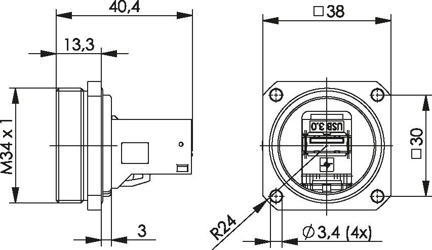 TOC Flanschset IP68 100007383