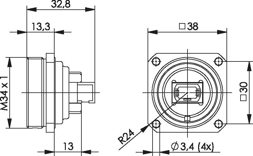 TOC Flanschset IP68 100007409