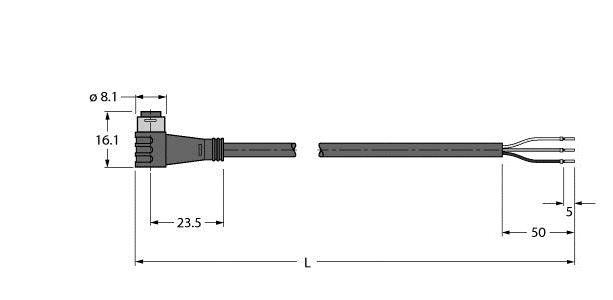 Aktuator- u. Sensorleitung PKW3S-2/TXL