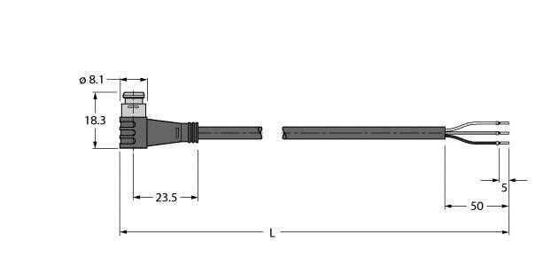 Aktuator- u. Sensorleitung PSW3S-10/TXL