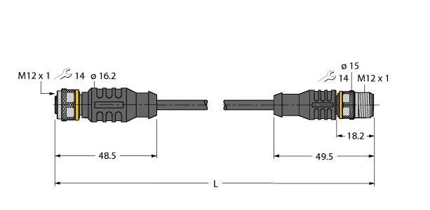 Aktuator- u. Sensorleitung RKC4TP7X21RSC4T/TXL